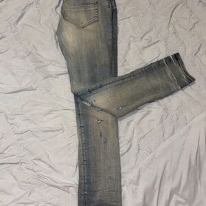 AMIRI Faded Blue Distressed Jeans